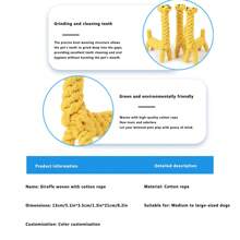 Dog Pet Puppy Chew Toys For Teething Boredom Dogs Giraffe Rope Ball Knot Training Teeth Dogs Toys For Small Middle Dog Giraffe Cotton Knot Puppy  Ferret Ropes, Handwoven Chew Items For Small Breeds Dog, For Teeth And Gums, 2 Pieces Per Pack