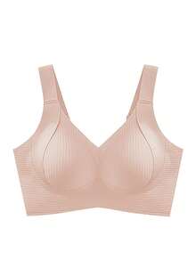 Two Pieces Soft Support Anti Sagging Women's Underwear, Adjustable Shoulder Straps Without Steel Rings Bra - Multicolor - View 6