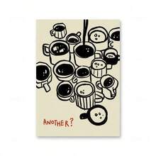 1 pieza Póster retro de vino, cóctel, café, arte de pared colorido para la cocina, pintura en lienzo, decoración del hogar, decoración de la habitación, decoración de pared, opcional con marco, decoración de pared con marco para la cocina - Multicolor - Ver 38