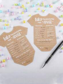 20 lá bài trò chơi tiết lộ giới tính em bé, bài dự đoán/bài khuyên/trang trí tiệc mừng em bé, đồ dùng và hoạt động cho tiệc mừng em bé, giấy Kraft, bài tiết lộ giới tính và lời chúc phúc, trang trí sinh nhật, đồ dùng tiệc tùng - Nhiều màu - Xem 6