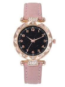 3件套时尚休闲奢华钻石装饰女士石英手表套装