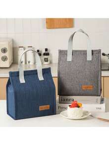 1pc New Fashion Lunch Bag, Reusable Lunch Tote Bag, Insulated Lunch Box Bag, Large Capacity Lunch Bag