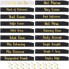 12pcs 1pcsBride To Be Sashes,11pcs Bridesmaid Sashes Set For Hen Night Party, Bachelorette Party Supplies, Wedding Ladies Night Out - 12pcs - View 1