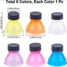 3/6 szt. losowo kolorowych wieczek do puszek z napojami gazowanymi, wielokrotnego użytku, do puszek z napojami gazowanymi i sokami (mieszane kolory) - Wielokolorowe - Zobacz 5