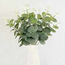 12/20pcs,Simulated Money Leaf Eucalyptus Green Plant, Ins Mori Style Wedding Flower Arrangement Accessories And Home Decoration Fake Leaves