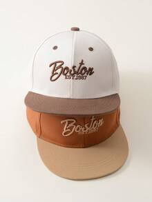 1pc Unisex Embroidered Letter Flat-Brim Fashionable Streetwear Hip-Hop Children's Baseball Cap, Adjustable For Outdoor Spring/Summer/Autumn - 1PC - View 4