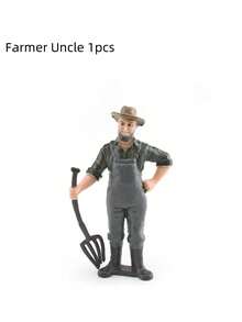 仿真家禽动物模型套装农场茅草屋动物角色趣味场景摆件适合客厅动手思考儿童玩耍