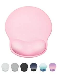 1pc Silicone Comfortable Thickened Anti-Slip Wrist Rest Mouse Pad With 3D Stereo Effect, Suitable For Office - Multicolor - View 2