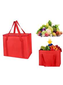 1Pc Portable Lunch Insulated Cooler Bag Folding Insulation Picnic Ice Pack Food Thermal Bag Drink Carrier Insulated Bags Beer Foil Food Bag Outdoor Camping Travelling BBQ Catering Materials Zipper Bag Picnic Folding Insulated Bag