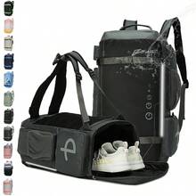 BE SMART 50L Extra Large Gym Backpack For Men Big Gym Bag With Shoes Compartment Waterproof Heavy Duty Duffel Bags Men's Workout Backpacks For Outdoor Sport Hiking Camping XL - xám đen - Xem 1