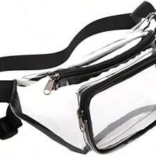 Stadium-Approved Clear Fanny Pack – Adjustable Belt Bag For Concerts & Sports Events | EventGo Series - Black - View 2