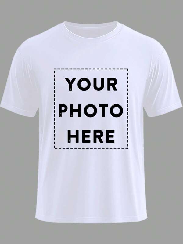 Personalized Custom Men's T-Shirt, Upload Your Photo/Group Photo/Lover/Family/Pet/Best Friend, Personalized Photo Customization, Men's Round Neck Casual Comfortable Short Sleeve T-Shirt, Men's Black T-Shirt, Men's Black Tops, Birthday Party Anniversary Photo Customization, Halloween/Christmas Pattern Holiday Customization, Holiday Gifts, Anniversary Gifts, Company Team Building Uniforms, Music Festival Outfits, Gifts For Him, Short Sleeve, Party Outfits