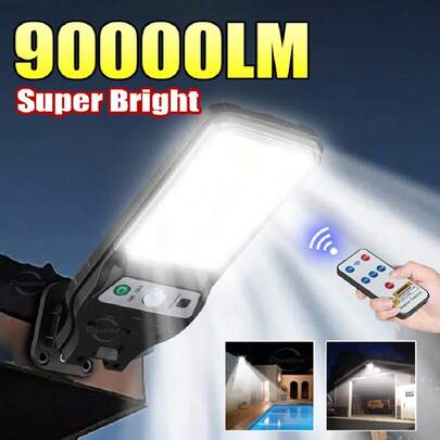 Outdoor Solar Lights Motion Sensor Solar 3 Modes Waterproof Security Wall Lighting For Patio Garden Door Street Light