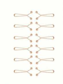 12pcs Women's Simple Hair Clips, Scarf Clips, Headband Pins, Silk Scarf Clips, Headwear Fastener Clips For Dress - A - View 9