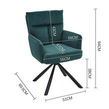 Modern Swivel Chair Office Chair With Armrests For Bedroom Green - 1 - View 5