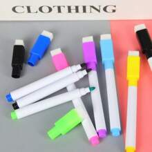 8/16-Color Bag Washable Color Core Black Core Whiteboard Pen With Brush Water-Based Erasable Pen,Back To School