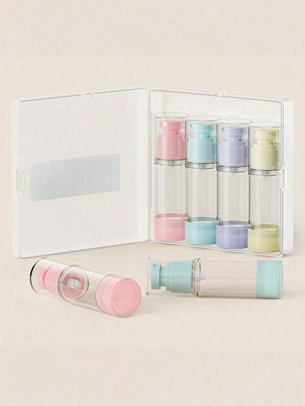 4Pcs/Set 30ml Airless Pump Bottles, Refillable Leak Proof Travel Pump Bottle Toiletry Cosmetic Skincare Containers For Lotion Toner Gel Foundation Back To School
