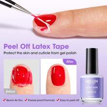 Gellen Gel Nail Polish Remover Kit, Gel Polish Remover For Nails With Liquid Latex Tape Cuticle Oil And Manicure Tools, Quick &Amp; Easy Gel Remover In 3-5 Minutes, No Soaking Or Wrapping