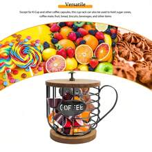 Classic Metal Coffee Pod Holder - Shelf Baskets For Countertop, Space-Saving Capsule Dispenser, Shelf Baskets - 金的 - 查看 5