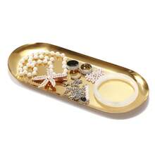 2/3 包 Qtip 支架浴室套装，带金色/银色托盘，亚克力塑料药剂罐，Qtip 分配器罐，带盖