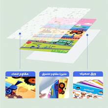 4 件套海报包，阿拉伯语大型教育海报学习挂图套装，适合儿童、婴儿早期教育玩具，4 个主题：身体 + 情感 + 交通 + 农场动物，教育海报，学龄前学习，学校用品，幼儿学习海报 - 彩色 - 查看 7