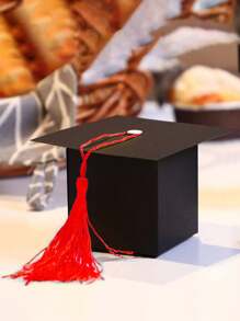 9 peças Caixa de Doces Criativa de Formatura (com adesivos), Lembrancinhas de Festa de Formatura, Caixa de Presente de Formatura 2025, Decoração de Centros de Mesa de Formatura com Borlas, Adequada para Cerimônia e Festa de Formatura