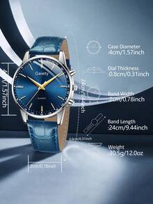 1 件 PU 皮革表带时尚休闲商务条形刻度简约表盘石英手表适合日常佩戴或节日礼物