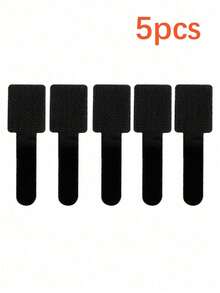 10/20/50pcs Cable Organizer Ties Cord Management Straps, Multi-Functional Cable Ties For Computer Cable Management, Desk Wire Rack, Wire Organizer, Hook And Loop Cable Ties - Black - View 15