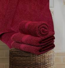 Toallas faciales para spa - Toallas de mano para salón en paquete - Toallas suaves para salón de belleza - 16x27 pulgadas - Paquete de 12 (Blanco) - Burdeos - Ver 6