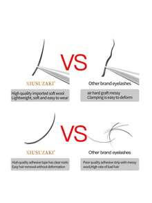 XIUSUZAKI 12 Rows SONG LASHES Wispy Spikes Eyelash Extension Fairy Eyelashes Promade Wispy Fans For Eyelash - Black - View 5