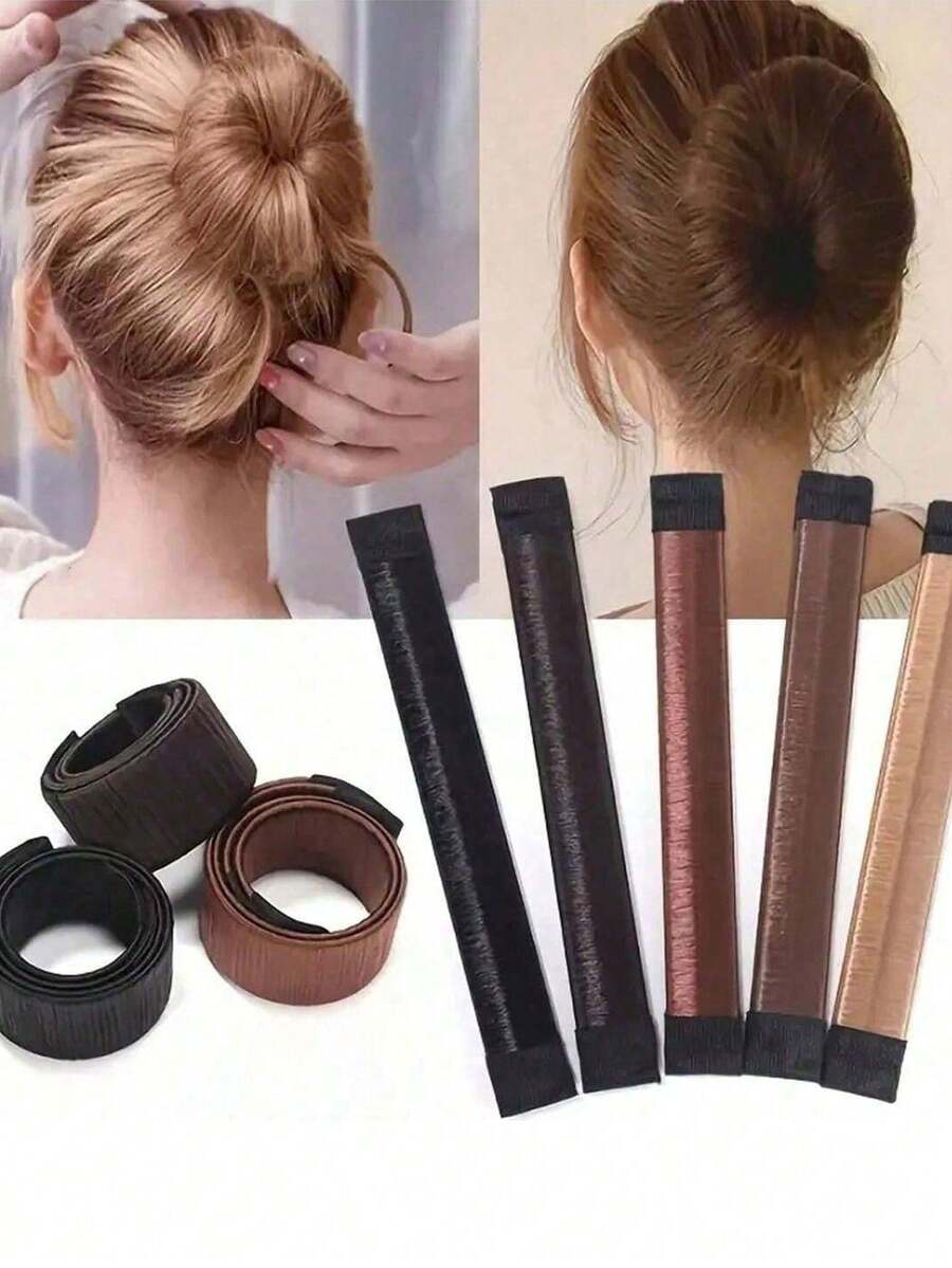 3/2/1件裝 簡易盤髮器 皇冠造型器 扭轉造型工具 法式捲髮器 魔術盤髮器 快速簡易盤髮器 頭髮配件 - 彩色 - 查看 1