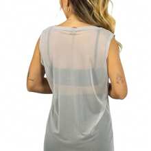 Camisa Blusa De Tule Regata Transparente Academia Esporte Moda Fitness