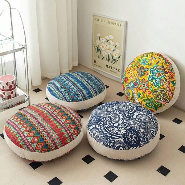 1pc Chair Cushion, Bench Pad, Square Design For The Office, Thick And Soft Padding, Made Of Linen, Removable And Washable, Comfortable And Practical. Office Chair Seat Cushion