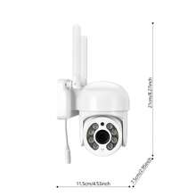 Telecamera IP per videosorveglianza remota da 2MP con rilevamento di movimento, visione notturna a colori, senza fili per uso interno/esterno, controllo PTZ, con archiviazione su scheda SD e cloud