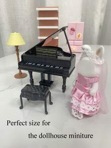 Accesorios en miniatura de instrumentos musicales a escala 1:12 - Guitarra, Piano de cola, Piano de trípode, adecuado para muñecas 1/12, escena en miniatura, juguetes creativos para adolescentes, plástico, ideal para graduación, regreso a la escuela, decoración de escritorio, juguetes de escena de mascotas, regalos de cumpleaños, juguetes, suministros para fiestas, decoraciones de cumpleaños, juguetes fidget divertidos, mini artículos - Ver 11