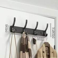 Wall-Mounted Clothes Hanger, Door And Back Clothes Hook, No Need To Drill Holes, Entrance And Foyer Clothes Hook, Strong Load-Bearing Clothes And Hat Hook 1 Piece