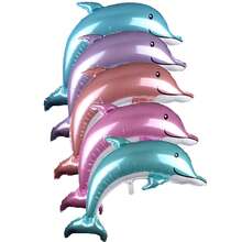 1 个海豚形气球，卡通创意铝膜气球，适合生日派对、圣诞节