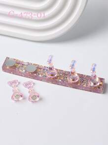 Aurora, supporto pratica per arte di unghie in cristallo lucido a scacchiera, supporto magnetico finto per unghie indossabile, base laser per praticare unghie in acrilico, accessori per unghie