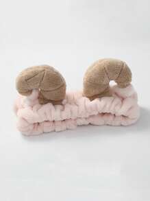 Cat Ears Coral Velvet Face Spa Hairband - Comfortable And Stylish Wash And Make-Up Headband Cute Face Wash Hair Band Plush Headband Wider Non-Slip Face Wash Make Up Anti Wet Hair Sports Face Wash Special Hair Tie Back To School