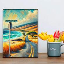 1PC Petronia Street Wall Art Poster Colorful Landscape Benjamin Franklin Parkway Travel Prints HaYarkon St Wall Art Canvas Painting Paintings In Living Rooms, Bedrooms, Dining Rooms Optional Frames Modern Posters, Wall Arts, Canvas Paintings, And Reusable Frames