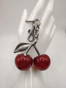 Llavero de cereza, colgante de fruta para decorar bolsos, mochilas, estilo coreano, accesorio de moda, regalo para mujeres, accesorios para el coche, gótico lindo, accesorios de Halloween, accesorios del Día del Maestro, cordones de identificación, accesorios para el coche, adornos para bolsos, regalos de Navidad, ideas de regalo para amigas y hermanas