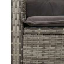 vidaXL Set Da Pranzo Da Giardino 9 Pz Con Cuscini In Polyrattan Grigio - Grey - View 7