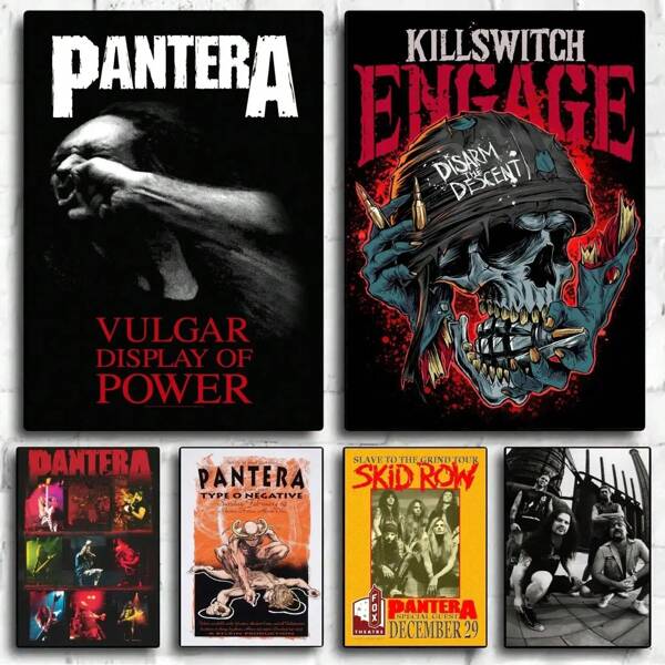 1pc Pantera Band Decorative Art Poster Canvas Painting Modern Home Living Room Bedroom Decorative Wall Art Gift Optional Frame ,Wall Art With Frame