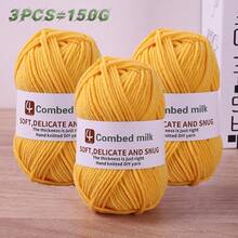 Boules de fil de 150g pour le DIY, le tricot, le crochet, la fabrication d'accessoires d'automne/hiver comme les écharpes, les chapeaux, les pulls, les chaussures, les vêtements et les artisanats faits main. 1 à 3 boules par 150g