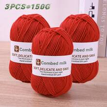 Boules de fil de 150g pour le DIY, le tricot, le crochet, la fabrication d'accessoires d'automne/hiver comme les écharpes, les chapeaux, les pulls, les chaussures, les vêtements et les artisanats faits main. 1 à 3 boules par 150g