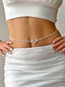 1pc Fashionable Boho Starfish, Shell, Seashell And Bead Waist Chain, Suitable For Beach, Vacation And All Occasions, Great Gift Option - Multicolor - View 4