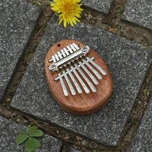 1pc Mini Kalimba Thumb Piano - Handmade Solid Wood Portable Instrument With Strap And Hanging Rope, Perfect Gift For Music Beginners, Valentine's Day, Birthdays, And Parties (Pendant Keychain/Bag Accessory)