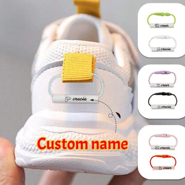 LICVIC 5-100 Pcs Personalized Custom Shoe Name Tags, For School To Distinguish Shoes, Clothes, Umbrellas, Water Cups And Other Daily Necessities, Children's Day Gifts, Birthday Gift, For Him/Her, Kids, Children, Family, Friends, Son, Daughter, For Anniversaries, Gift Reusable Cute, Adorable, Unique Ideal Gifts Back To School