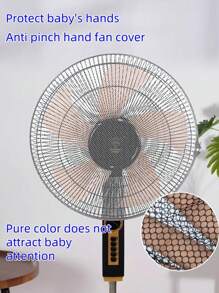 1pc Fan Guard - Anti-Pinch Net, 2025 Best Selling New Model 1pc White/Black Electric Fan Protective Net, Child-Fan Cover, Net, Round Protective Cover, Durable Dust Cover - Essential Cleaning Tool To Meet Home, Apartment And Dorm Dust-Proof Needs