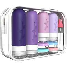 Travel Essentials 17-Piece Silicone Travel Bottles Set, Leakproof Empty Refillable Spray Bottles And Squeeze Bottles For Toiletries, Travel Size Containers For Cosmetics, Shampoo, Conditioner, Soap, Lotion, Liquid, Must-Have Travel Essentials For Women, Complete Travel Kit With Portable Storage Bag, Perfume Travel Refillable Atomizer And Small Spray Bottle Keychain, Ideal Travel Toiletries Organization Solution, Refillable Perfume Bottle For Daily Use, Travel Size Toiletries For Airplane And Cruise Essentials, Beach Vacation Essentials And Easter Gifts For Women, TSA-Friendly Travel Containers For Carry-On Luggage, Versatile Travel Accessories For Weekend Getaways And Business Trips, Lightweight Compact Design For Easy Packing, Perfect Travel Essentials For Cruise, Camping, And Holiday Travel - 彩色 - 查看 14